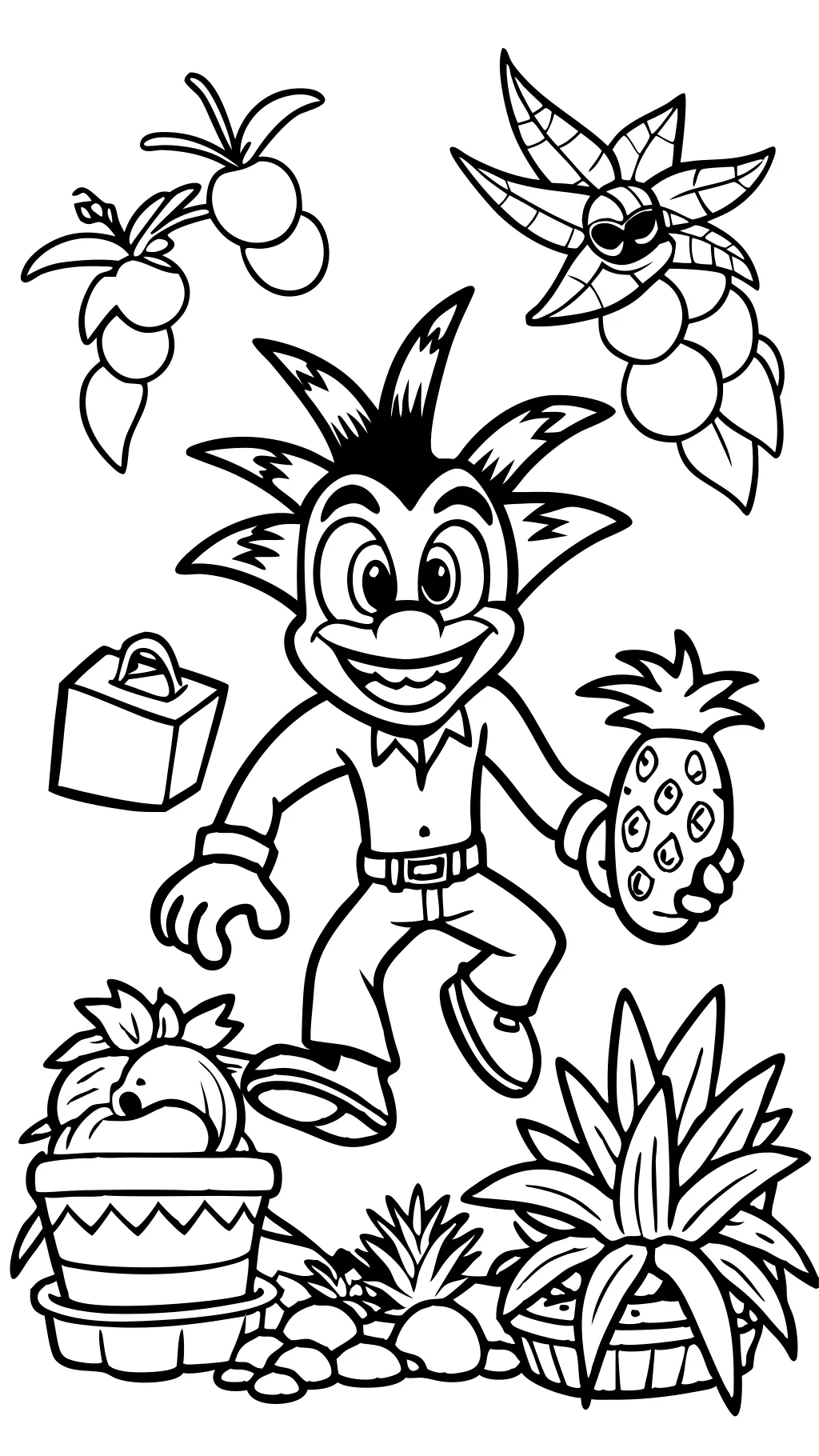 Página para colorear de Bandicoot